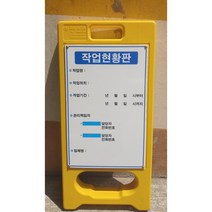 작업현황판 안전 소형 작업판 공사현장판 PE입간판