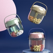 미니플 에코미오 휴대용 요일별 알약 케이스 약통 약케이스 약보관함, 옵션A, 그레이, 1개