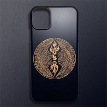 우리일쌍 프리미엄 터프케이스 전통 문양 쌍봉황문 블랙 골드 디자인 휴대폰 케이스 한국적인 분위기 선물 (5123254), 노트7