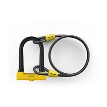 BEELORD Bike U-Lock Heavy Duty Anti-Theft Bicycle U Lock 17/18mm Shackle with Keys Security Lock, 옐로우 미디엄 사이즈_잠금+케이블