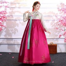 전통한복 결혼식 한복 퓨전 웨딩 신부 여성 전통 옷 의상 스팽글 무용 드레스