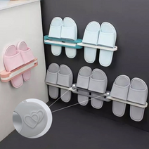 정화무역 접착식 3단 욕실 실내화걸이 욕실 슬리퍼걸이