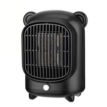 미니 공기 히터 500W 가정용 책상 상단 전기 PTC 세라믹 난방, [01] Classic black, [01] 500W, [02] EU