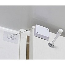 자동 문 닫힘 장치 쭉쭉이 클로저 와이어 가게 도어 슬라이딩 개폐 화장실 방 현관 벨트 ﻿냉장고 신발장 문 열림 방지 ﻿문고리 고무줄 끈 중문 클로져 창문 문잠금, 블랙, 1개