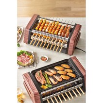 자동 양꼬치 기계 꼬치고이 업소용 닭 구이 회전, A 불판 그릴 + 꼬치 10개 + 증정백