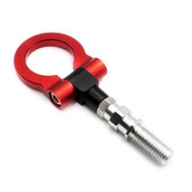 자동차견인고리 스트랩 후크 손잡이 커넥터 연결고리 자동차 경주 견인 트레일러 후크 범용 바 세트 일본 스타일, 빨간