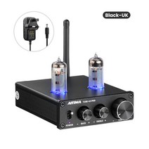 AV 리시버 파워 진공관 노래방 이동식 매장용 미니 스피커 엠프 앰프AIYIMA Bluetooth 5.0 6K4 진공관 앰프, 04 Black-UK plug