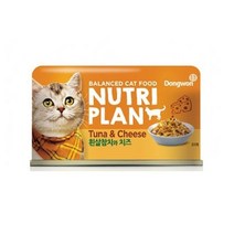 뉴트리플랜 고양이 간식캔, 흰살참치+치즈 혼합맛, 160g, 4개