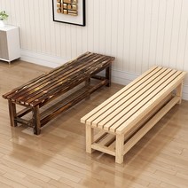 평벤치 평의자 목재 원목 거실 정원 야외 벤치 의자, 단층 보강 110X40X40