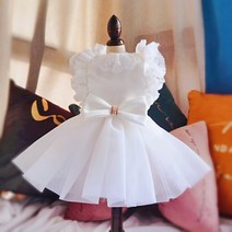 PET 강아지 화동 드레스 웨딩 결혼식 촬영 원피스 강아지 드레스 애견 원피스 화동 웨딩촬영룩 결혼, 03-샤샤드레스-L