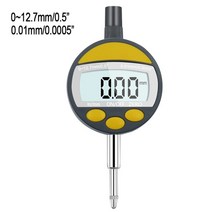 다이얼 인디케이터 인디게이터 dial indicator 정밀 측정0-12.7mm 1 미터 디지털 표시기 표시기 도구 0.01mm 0.0005 테스터 도구, 노란색