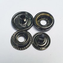 링도트 스냅단추 15미리 10셋트, 10set, 링도트 스냅단추 15미리 흑니켈