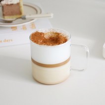 손잡이 내열유리 머그컵 2Px1set 홈카페 네스프레소 버츄오 잔, 360ml 2개x1set