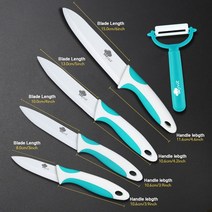 세라믹칼 정육칼 일본 독일 명품칼 중식칼 장미칼세라믹 칼 3 4 5 6 인치 필러 포함 요리사 과일 야채 유, 12 3456 GREENLAKE SET