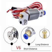 1세트 E3D V6 인쇄 1.75mm 직접 필라멘트 웨이드 압출기 0.2/0.3/0.4/0.5mm 노즐 장거리/단거리 12V/24V J-, 02 1.75-long-All metal_02 24V