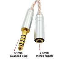 mp4플레이어 하이파이 밸런스 오디오 케이블 남성 2.5mm 3.5mm 4.4mm 여성 헤드폰 변환 케이블 라인 어댑터, 6