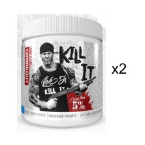 2팩 리치피아나 킬잇 30서빙 프리워크아웃 뉴트리션 파우더 345g 4종 라즈베리 프릇 펀치 레몬라임 망고파인애플 Nutrition Powder, Fruit Punch-2개