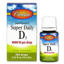칼슨랩스 Carlson Labs 리퀴드 슈퍼 데일리 D3 4000IU 드롭, 10.3ml × 1개