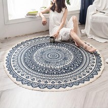 sun고질라▣북유럽 바닥매트 원형 러그 빈티지 소파 카페트 80cm 페르시안러그 원형카페트 빈티지소품 원형러그 침실러그▣young고질라