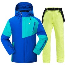 남성 스키복 바람막이 방수 스노우보드 재킷과 바지 겨울 야외 스포츠 세트 두꺼운 따뜻한