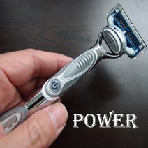 질레트 민감성 피부용 면도기 스킨텍파워 면도기 (배터리내장 진동형)