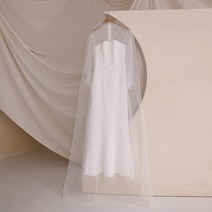 웨딩드레스 커버 셀프웨딩 촬영 한복 옷 보관 드레스샵 의류 커버 쉬폰 2p, 2개