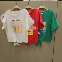 오후 부평점 시즌마다 완판!!3가지가 다 예뻐요~깜찍한 밑단 묶음티셔츠로 발랄코디 끝!!