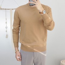 로코비전 남자 라운드 오버핏 니트 빅사이즈 긴팔 스웨터
