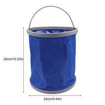 버킷돌리 11 접이식 버킷 접이식 야외 캠핑 스토리지 컨테이너 휴대용 세차 버킷 주방 접이식 버킷 낚시 버킷, 2-푸른