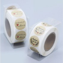 아유디 핸드메이드 러브 크라프트지 데코스티커 500p, 월계수스타일, 5개
