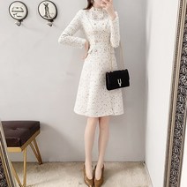 플레어 상견례 직장인 여성스러운 기상캐스터 훈녀 캐주얼 세련된 프렌치 봄하객원피스 소개팅