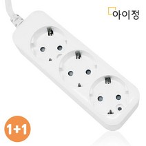 [현대일렉트릭] 멀티탭 3구접지형 10M 10A 2EA, 선택:1+1 멀티탭 3구접지형 10M 10A, 상세 설명 참조