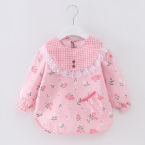 X G소녀 순면 가볍고 얇은 베이비 블라우스, 레드 레이스