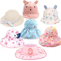 캠핑 모자 로라앨리 아기 유아 아동 여아 남아 밀짚 햇 썸머 여름 플랩 캐릭터 바다 숲체험 소풍 나들이