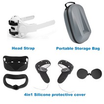 스팀 VR 게임 기기 컴퓨터 스마트글라스 oculus quest 2 용 엘리트 헤드 스트랩 vr 액세서리, 세트 j