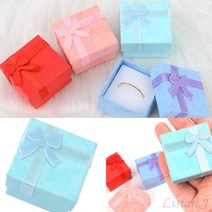 리시안제이 반지 선물 박스 귀걸이포장상자 악세서리케이스, 레드