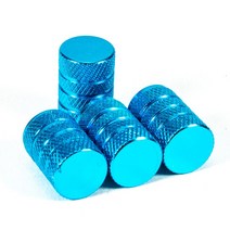 DSYCAR-실버 자동차 타이어 밸브 스템 캡 널링 스타일 알루미늄 휠 에어 미국 슈레이더용 4 개, [10] Light Blue