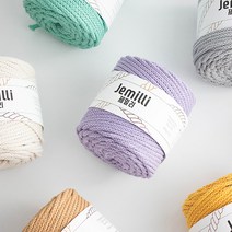 제밀리(Jemilli) 500g 로프얀 뜨개실 마크라메 코바늘 네트백뜨기, 10(파스텔민트)