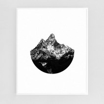 [천삼백케이] [캔버스뮤지엄] 산 bw[알루미늄 메탈 액자4컬러] 6호, B