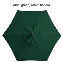 파라솔 우산 커버 자량용 방수 야외 양산 천 패브릭 캔틸레버 가든 파티오 차양 쉴드 레인, Dark Green+2.7M8bone