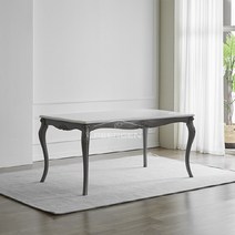 로제 프렌치 6인용 엔틱 식탁 빈티지 그레이, 단품