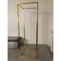 베란다화분거치대 베란다 화분걸이 식물선반 골드 꽃 꽃병 바닥 기둥 스탠드 금속 로드 리드 웨딩 테이블 센터피스 랙 파티 장식 10 개, Shining gold_60 CM Height