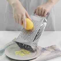 알로하 손잡이 달린 4in1 커팅기구 스텐 치즈 그레이터 강판 필러 4면칼날 치즈그레이터, 1개