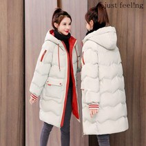 just feel!ng 여자 겨울 루즈핏 패딩 빅사이즈 트렌치 점퍼 여자패딩 여성점퍼 투톤롱야상