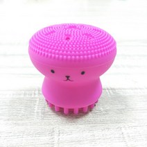 뷰티디바이스실리콘 페이셜 클리닝 브러시 작은 문어 클리너 스폰지 페이스 딥 클린 마사지 스크럽 뷰티 스, 02 Red