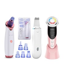 뷰티디바이스JBMBHC 7 In 1 RF EMS Face Lift Devices Facial Massagers Ultrasonic Skin Scrubber Vibrati, 03 Type 2 Pink