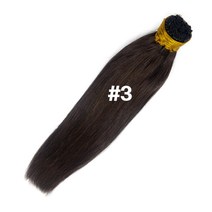 프리티레이디 16인치 (45cm) 실리콘 팁 단백질 인모붙임머리, 한피스(210가닥), #3