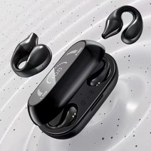 골전도 이어폰 귀 귀걸이 유형 무선 블루투스 고음질 auriculares 블루투스, 검은색