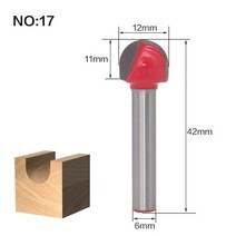 6mm 생크 우드 라우터 비트 스트레이트 엔드 밀 트리머 청소 플러시 트림 코너 라운드 코브 박스 도구 밀, 05 NO17