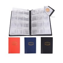기념주화 희귀 동전 앨범 주화 기념 코인 우표 수집 120개 보관 동전포켓 동전앨범 120칸 동전스크랩북 동전포켓 우표 수집용품 코인모으기, 네이비